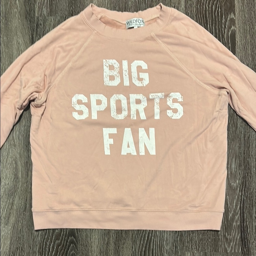 Wildfox Pink 'Big Sports Fan' Sweatshirt